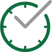 Timeclock Icon - Clock with checkmark